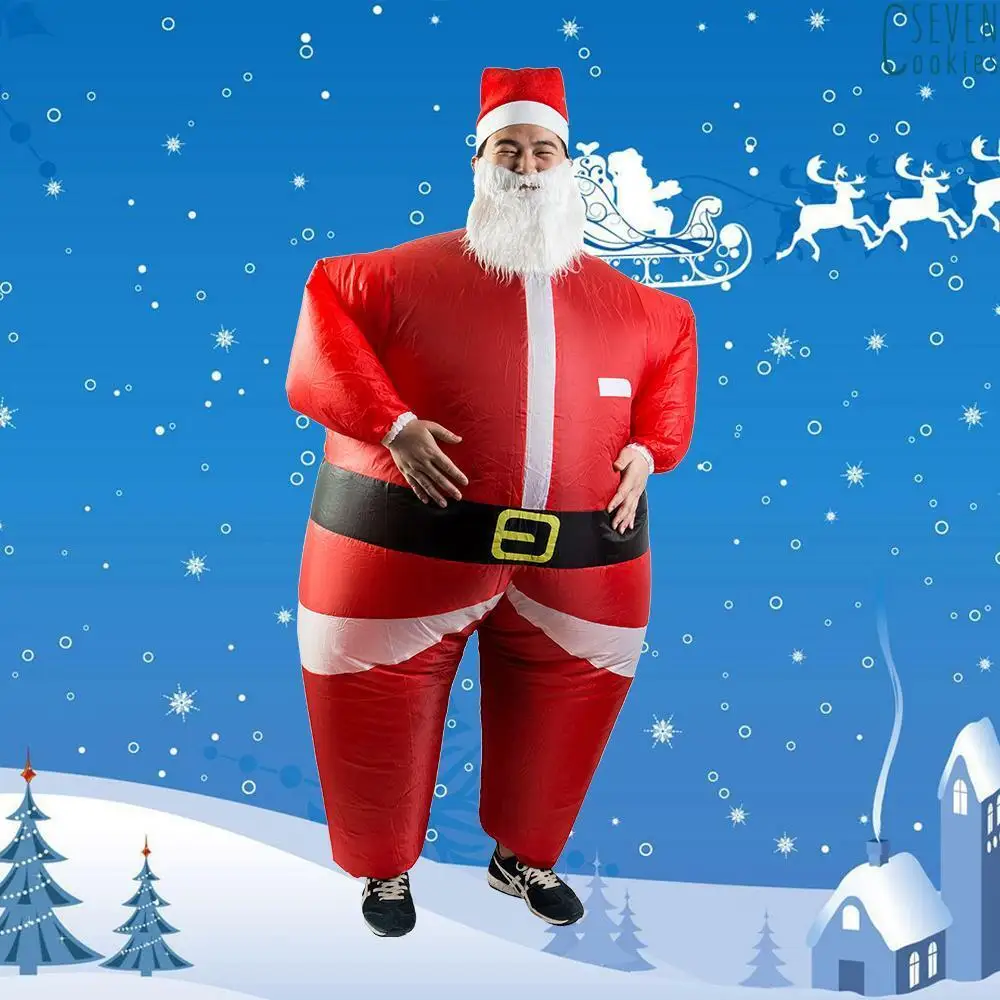 Santa Реклама, вечерние, надувные, Дед Мороз Санта, комбинезон для взрослых, надувной костюм, одежда, реклама, Рождество, Хэллоуин, карнавал, Новинка - Цвет: Santa