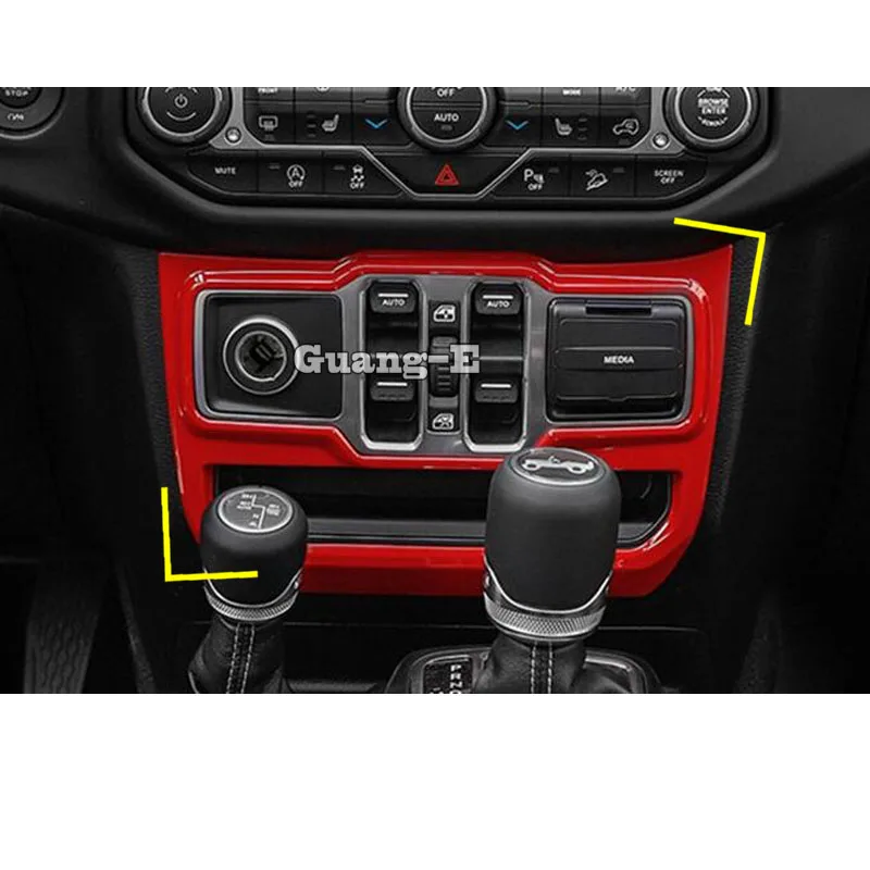 Для Jeep Wrangler JL Автомобильная наклейка внутренняя воздушная Кнопка кондиционера управление выход Stwich отделка рамка 1 шт