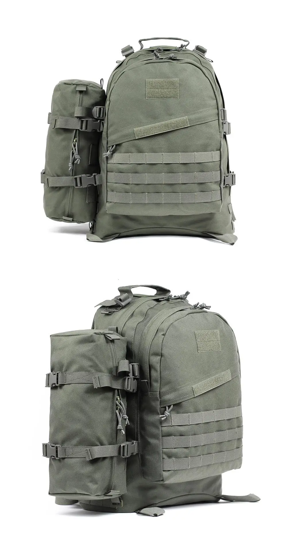 55L большой емкости Molle тактический рюкзак Водонепроницаемый армейский Военный штурмовой мешок Открытый Туризм Горный туризм Охота Кемпинг Сумка