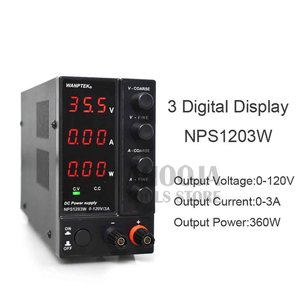 NPS1203W 120V3A портативный мини Регулируемый лабораторный DC импульсный источник питания для телефона, ноутбука, ремонт, тест, регулируемая мощность