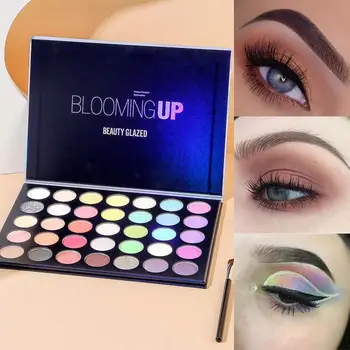 

Beauty Glazed Blossoming Up Professional Colorful Eyeshadow Makeup 35 Bright Colorful Matte Eyeshadow Shimmery Silky Powder