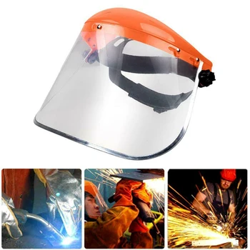 

1pc Clear Adjustable Face Visor Cap Hat Shield Safety Workwear Eye Protection With Adjustable Headband