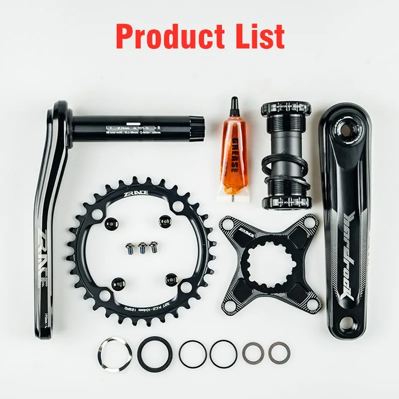 Zracing HARDROCK 10s 11s 12s скоростной велосипедный коленчатый набор с нижним кронштейном