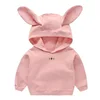 Infant Sweatshirts Coat Kids Hoodies Baby Girl Boys Pollover Outwear Rabbit Ears Clothes Children's Pink Costume Tops ► Photo 3/6