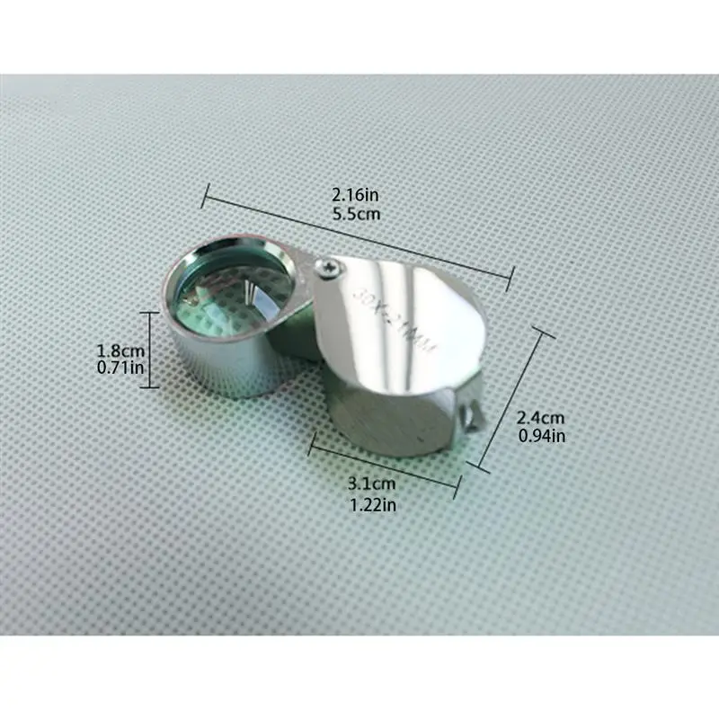 LOUPE,20X SilverLoupe de bijouterie pliante, Loupe Portable