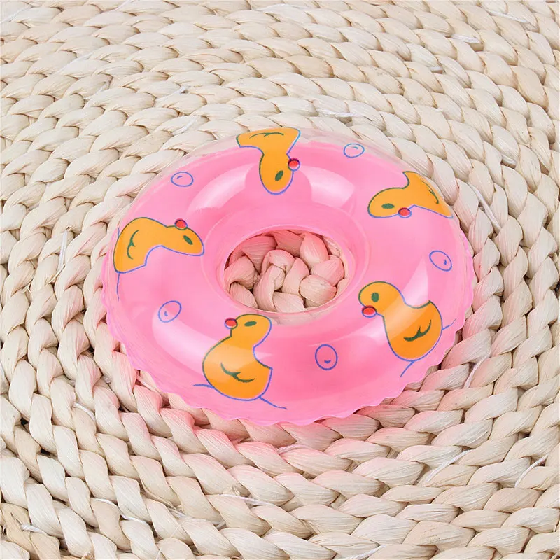 6 шт./компл. детские игрушки для ванной мини-плавательный кольцо Rubber Duck аксессуары детские водные игрушки детский надувной Ванная комната игрушки для купания