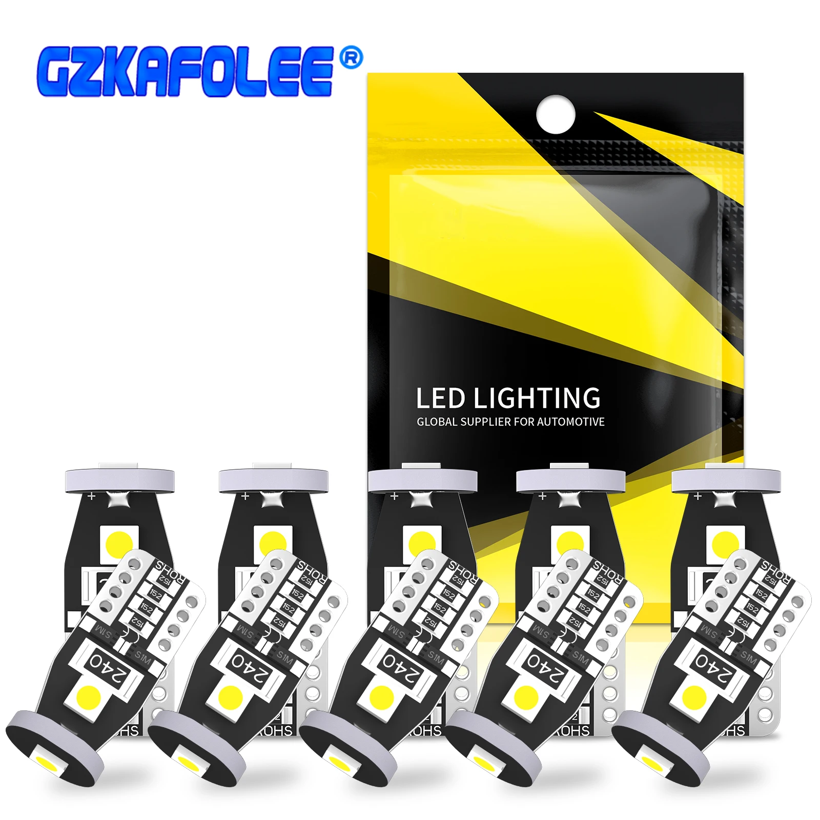10PCSW5Wt10ledcanbus168194T10ledlampCarLightBulbAuto