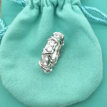 

Mrs Sterling silver classic golden golden roses X to claw inlay zircon marriage engagement ring jewelry lovers love