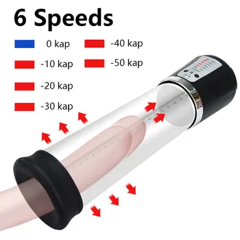 Electric Penis Pump USB Enlargement Vacuum Pump Male Masturbator Trainer Tool Penis Ring Men Extender Enhancer Adult Sex Toy 18 2
