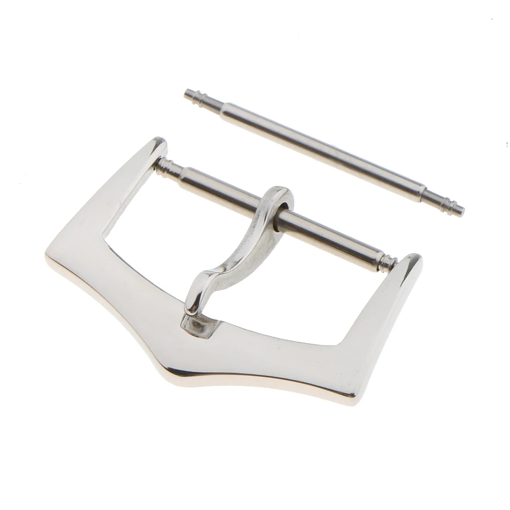 Stainless Steel Polishing Curved Buckle Strap Bar Clasp for Watch Band End Clasp - Silver 18mm/20mm /22mm