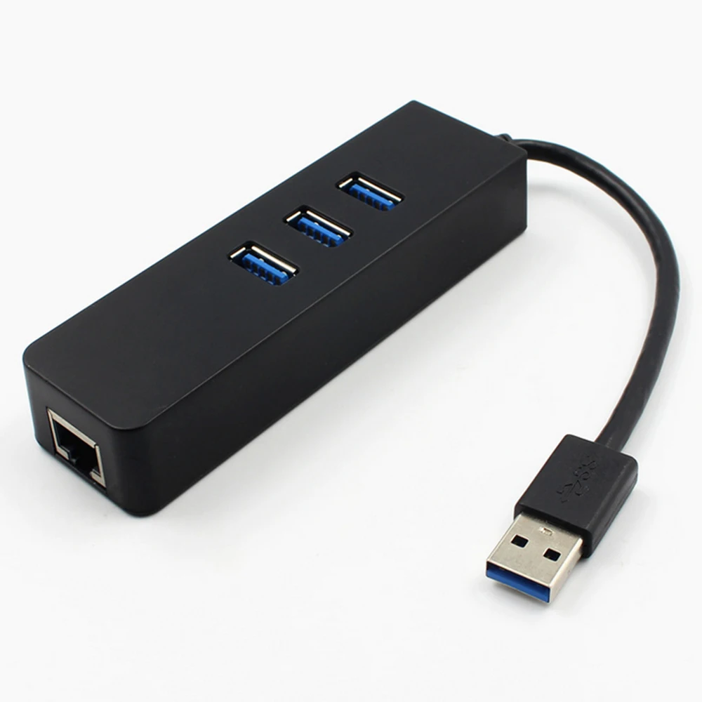 Адаптер USB Gigabit Ethernet с 3 портами 0 хаб на сетевую карту Rj45 Lan для Macbook Mac Desktop + Кабель