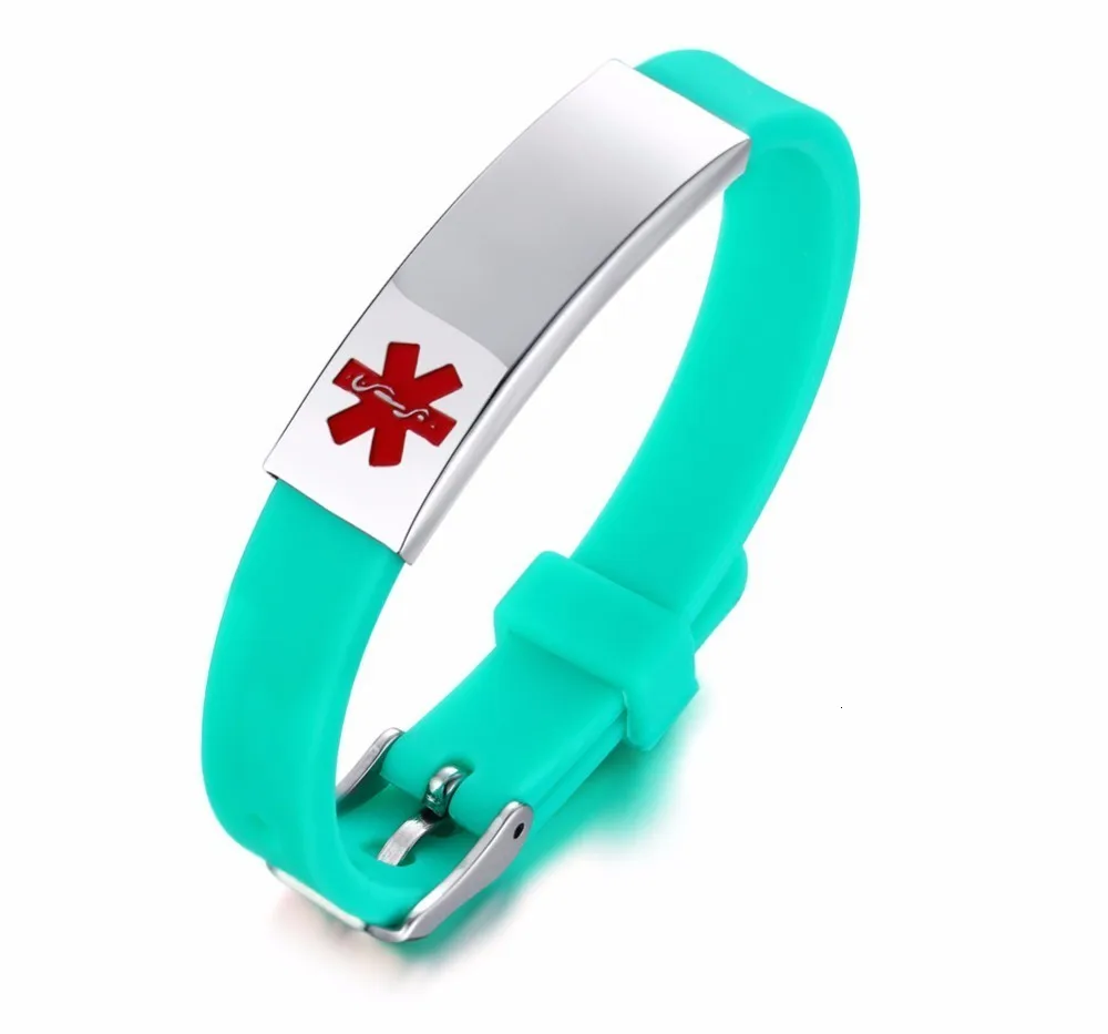 Sport Medical Alert ID Bracelets – Free Custom Engraving - Pink | Medic  alert bracelets, Medical id bracelets, Medical alert
