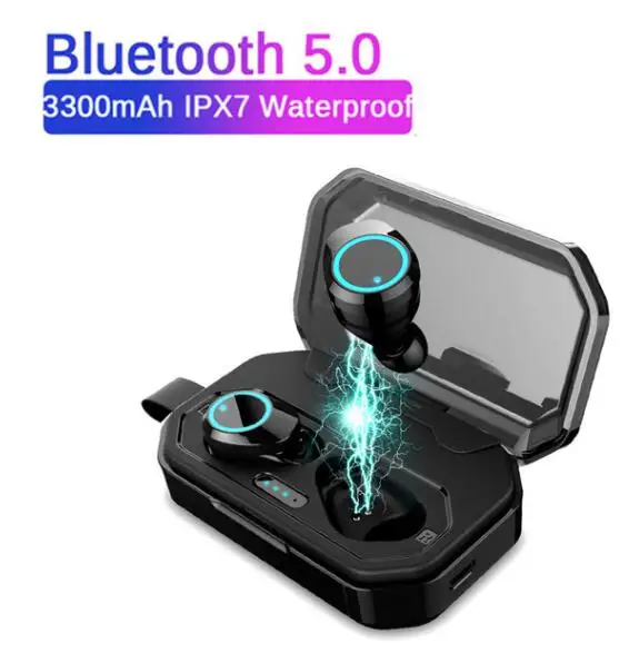 

TWS Sport Earbuds IPX7 Waterproof X6 Upgrade Bluetooth Headphone Wireless Earphones 3300mAh Charger Bin for IOS Android Xiaomi