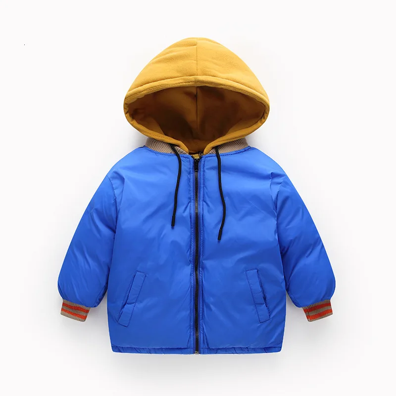 royalblue Пуховые парки для мальчиков зимние теплые толстовки с капюшоном для подростков, пальто для маленьких девочек, детская повседневная верхняя одежда лыжные костюмы куртка для малышей для улицы, для детей от 6 лет - Цвет: royalblue