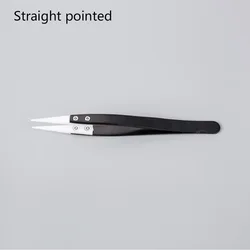 Premium Anti-Static Precision Tweezers Set - Industrial-Grade Ceramic & Stainless Steel - Straight pointed