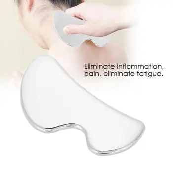 

Body Massager Stainless Steel Scraping Board Facial Body Scrapper Massage Plate for Release Pain Relief Massage Relaxation