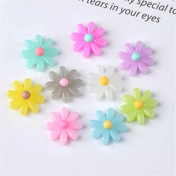 

20Pcs/lot Kawaii Sun Flower Flat back Resin Cabochons Embellishments Craft 16mm Cabochon Scrapbooking DIY Headwear Accessories