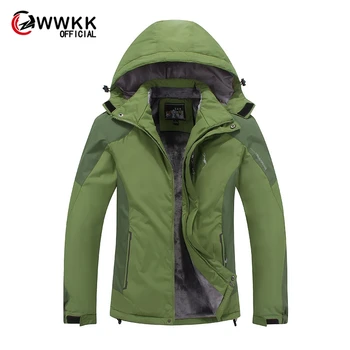 

WWKK Waterproof Softshell Jacket Women Brand Rain Coat Outdoor Clothing Female Windproof Soft Shell Fleece Hiking Jackets