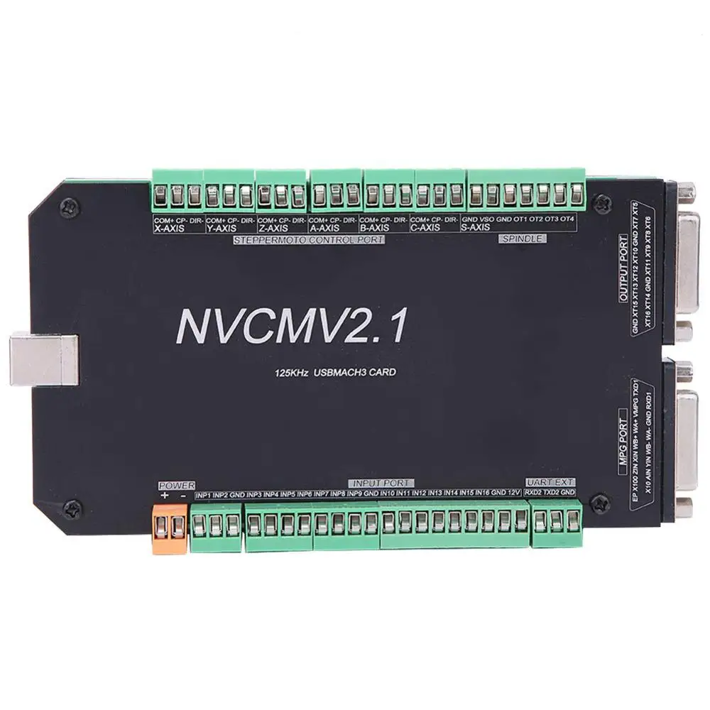 NVCM 5 осевой контроллер с ЧПУ MACH3 USB интерфейсная плата для шагового двигателя