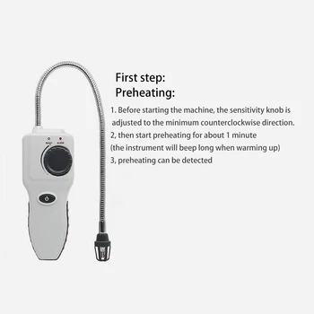 

Flammable Gas Detector Handheld Portable Gas Leak Tester Gas Determine Tester with Sound Light Alarm Adjustable Sensitivity