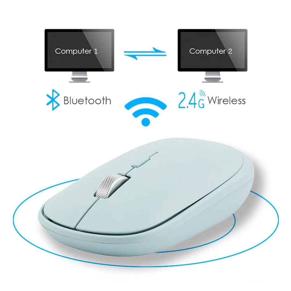 Dual Mode Bluetooth Mouse + 2.4G Wireless Mouse