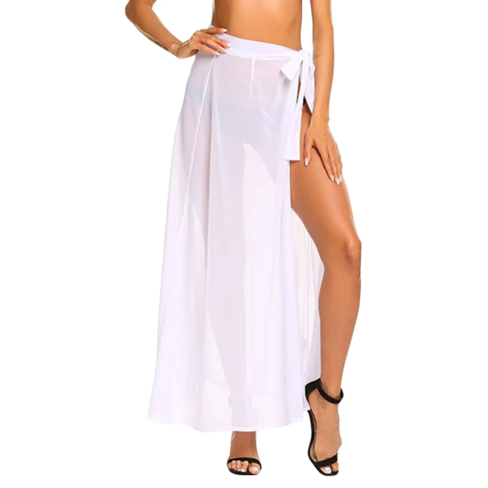 

Swimsuit Holiday Sarong Long Solid Cover Up Fashion Summer Bandage Beach Women Skirt Wrap Sexy Bikini