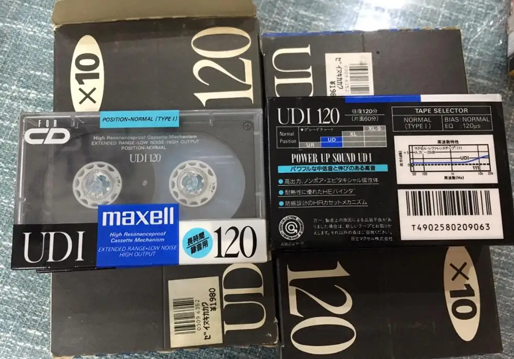 

Wholesale 1 Pcs Rare MaxUDI 120 Minutes Authentic Normal Position Type 1 Recording Blank Audio Cassette Tape