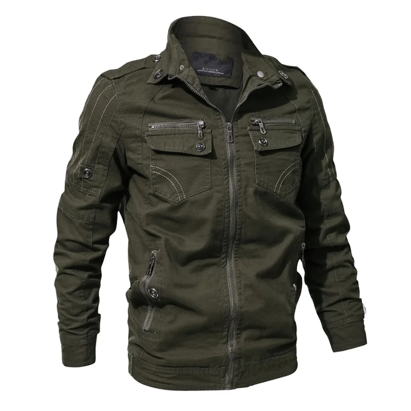 

Men Military Army Jacket Spring Air Force Pilot Nice Tactical Jacket Man Casual Autumn Cotton Bomber Jackets Coat Plus Size 7XL