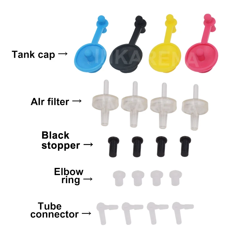 INKARENA Continuous Ink Supply System CISS Ink Tank Replacement for HP Printer Cartridge For Canon Kit 4 Color