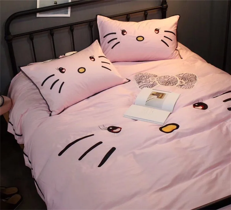 Waliicorners Luxury Egypt Cotton Bedding Set Black Lace Duvet Cover Bed Sheet Pillowcases Queen King size limited quantity 44 1571983418_3955273581_2
