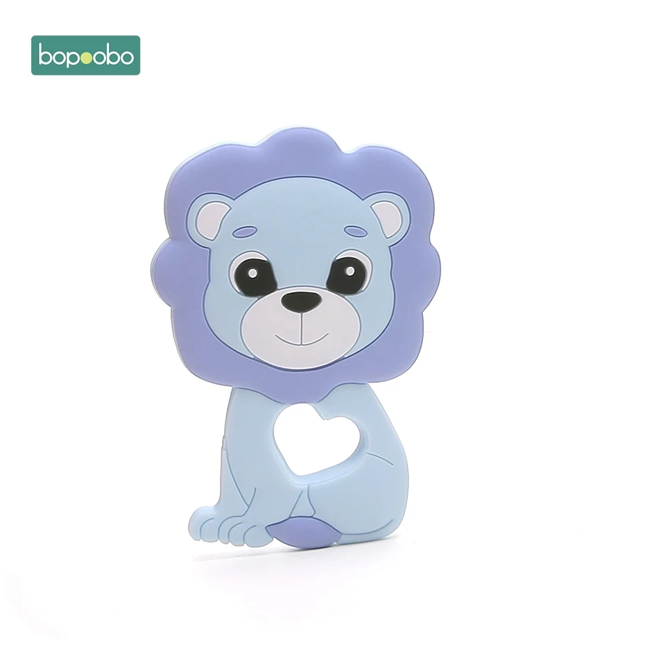 Blue Lion Bopoobo 1 шт., детский прорезыватель, BPA бесплатно, силиконовый Прорезыватель для зубов, Прорезыватель зубов, силиконовый Прорезыватель зубов "Львенок", детский товар, силиконовый Прорезыватель - Цвет: Blue Lion