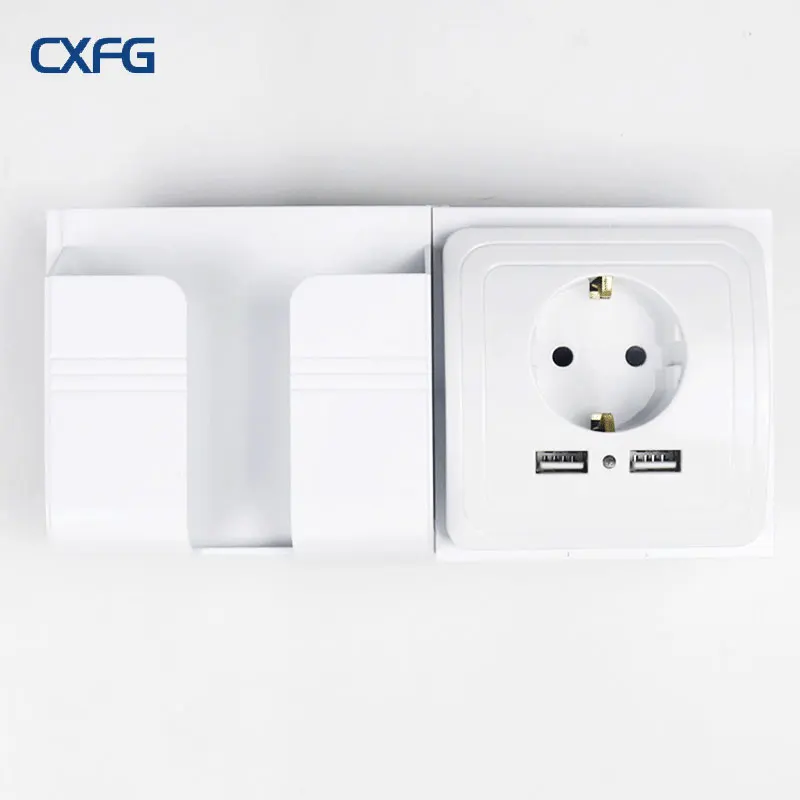 Розетка CXFG стандарта ЕС с двумя USB-портами настенное зарядное устройство адаптер