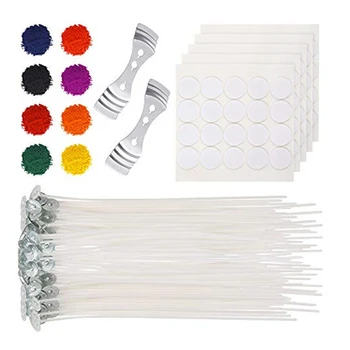 

210 Pieces Candle Making Kit Supplies Wax Candle Dye Wicks Sticker Wicks Holder Home Garden supplies velas decorativas beeswax