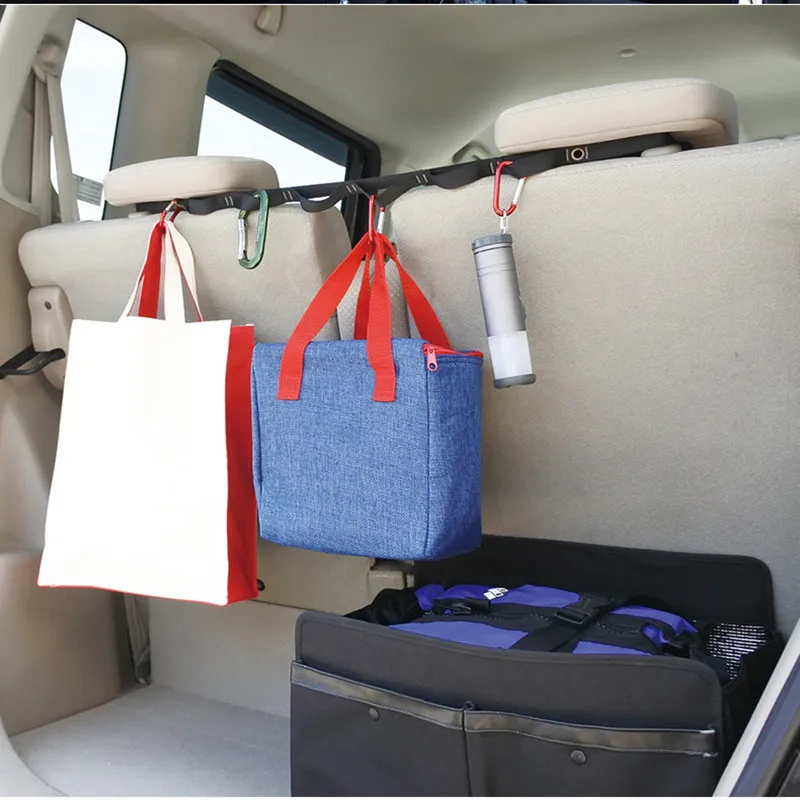 Car Clothesline Car Interior Rear Row Clothes Rack Creative Rear Seat Car Telescopic Hanger