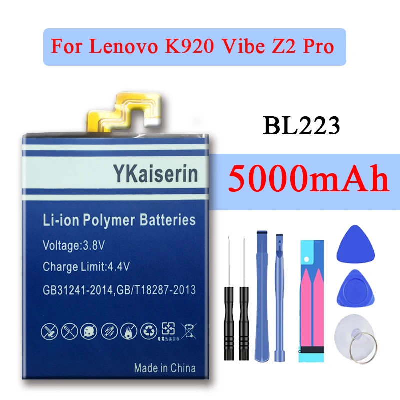 BL223 для Lenovo K920 VIBE Z2 Pro литий-ионные батареи батарея сотового телефона 5000 мАч |
