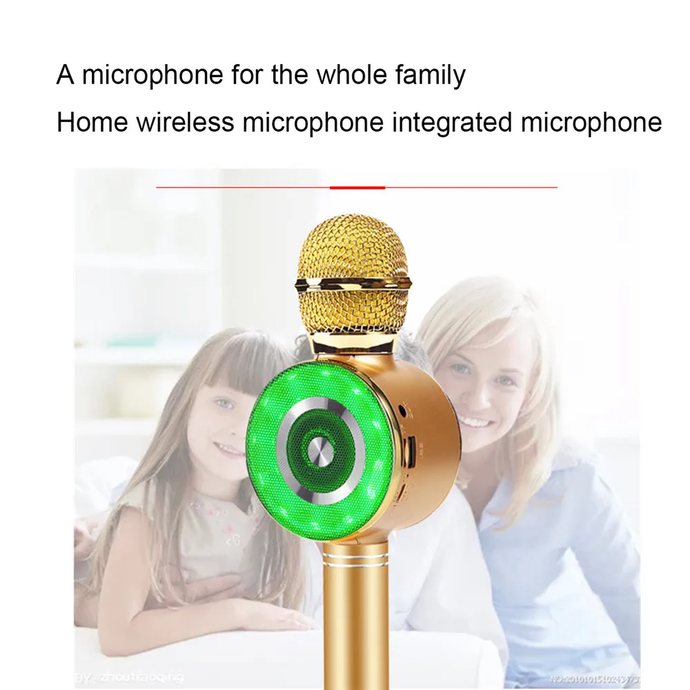 Ws858 Bluetooth беспроводной динамик для караоке WS668 TF карта/U диск Портативный воспроизведение музыки FM радио диск светодиодный светильник микрофон