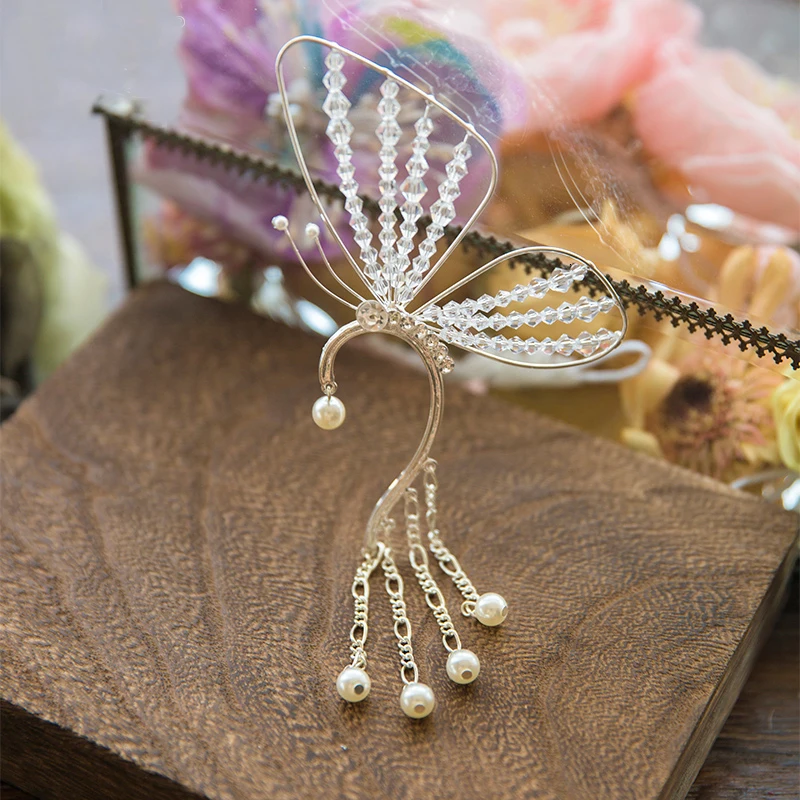Модные серьги с кисточками, ювелирные изделия, стразы, цветок, ручная работа, кристалл, свадебные аксессуары, серьги для женщин, ювелирные изделия для вечеринки