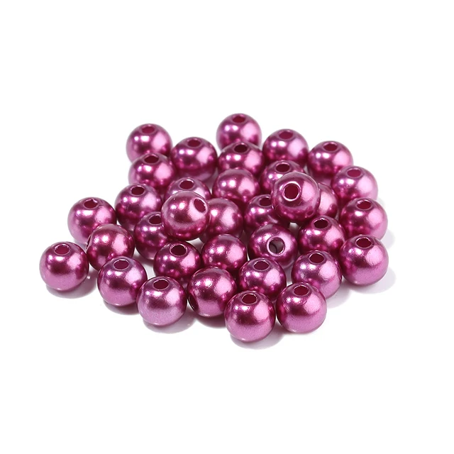 1000pcs 3-10mm Round ABS Imitation Pearl Beads Loose Beads Plastic Acrylic Spacer Bead For Jewelry Making Diy Bracelet Necklace Dark purple
