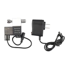 Dc 12v aquário válvula solenóide co2 sistema regulador acessórios do aquário elétrica de baixa temperatura válvula magnética para tanque de peixes