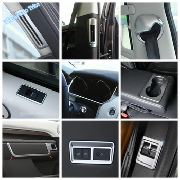 

Lapetus Matte Interior Refit Kit For Land Rover L462 Discovery 5 2017 - 2020 Pillar A Speaker / Safety Belt Buckle Cover Trim