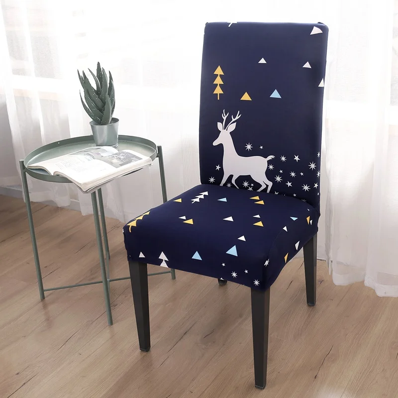 Спандекс крышка стула Krismas Seatcover анти-грязь эластичный протектор стула крышка столовой Декор 1 шт - Цвет: Fantasy Fawn