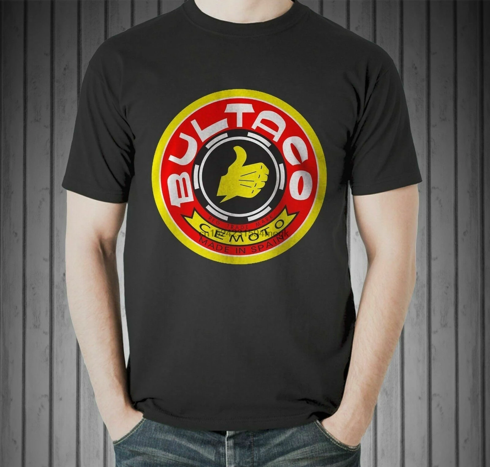 Новый Ретро BULTACO классический мотоцикл мотокросса патч США размер футболка EN1 |