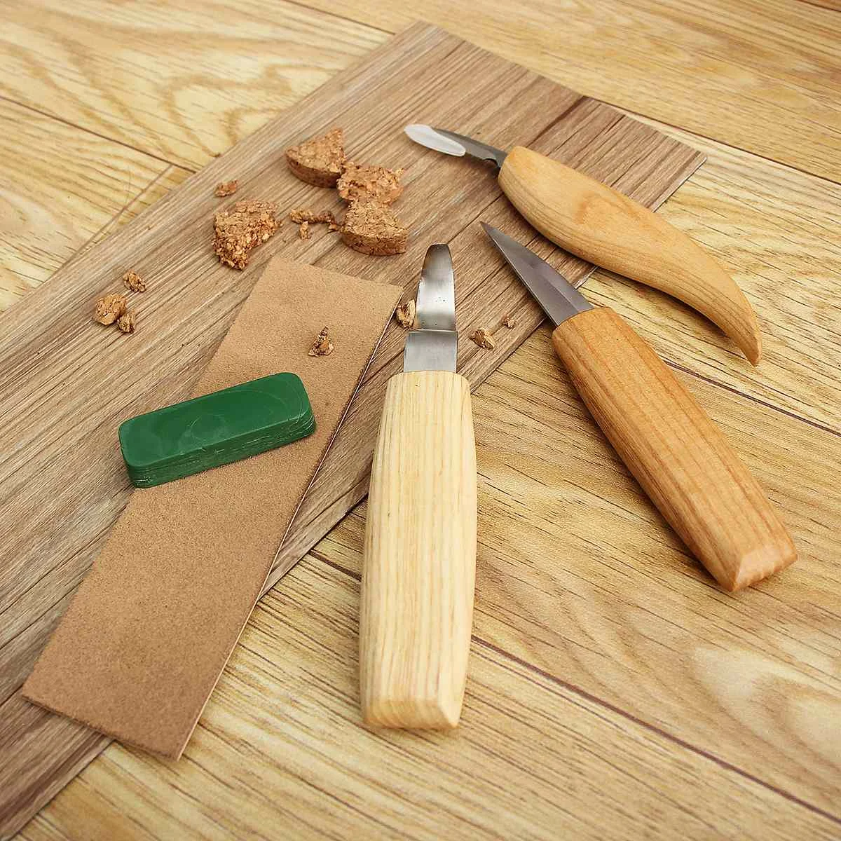 6x DIY резьба по дереву нож резак чип долото набор ручного инструмента деревообрабатывающие долота комплект+ обрезанные перчатки ремесло для работы