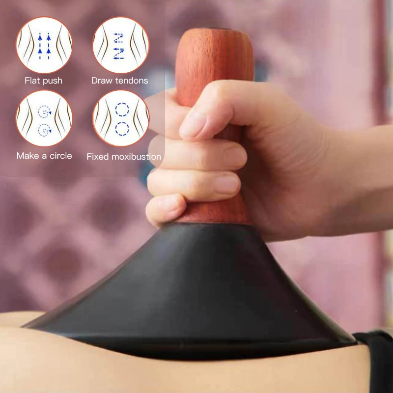 Thick Hot Stone Electric Body Massager Natural Stone Needle Gua Sha Spa Neck Back Massage Tools Fat Burning Slimming Health Care