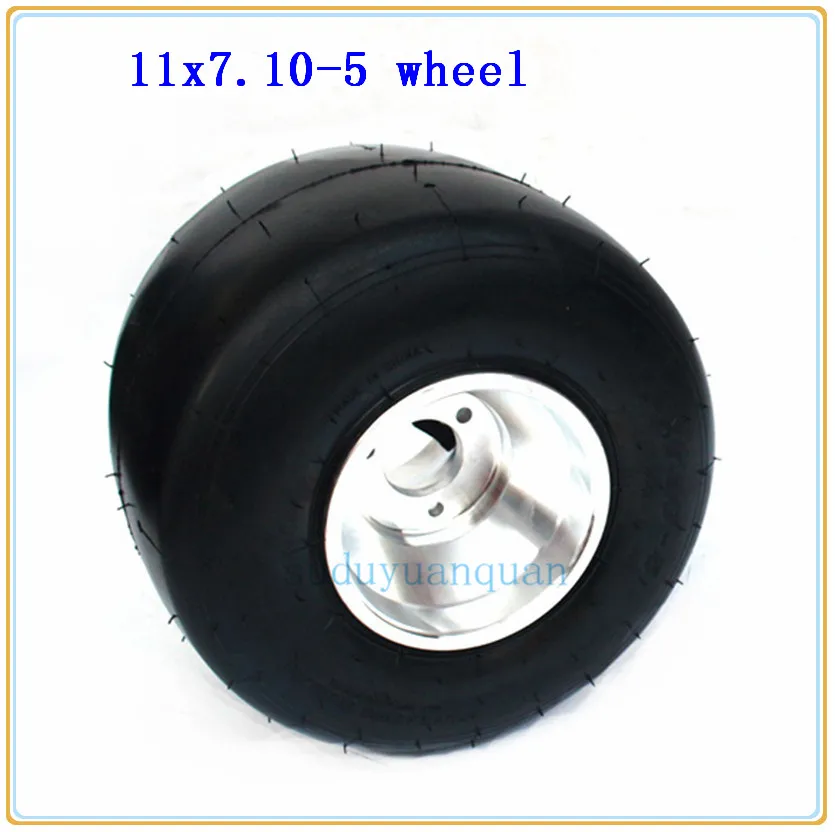 11X7. 10-5 бескамерные шины вакуумные шины с алюминиевым ободом для DIY четыре колеса картинг детская коляска ATV UTV Quad задние колеса