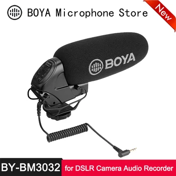 

BOYA BY-BM3032 on-Camera Shotgun Microphone Gain 3 Step High Pass Filter Video Recording Mic for DSLR Camcorder Audio Recorder