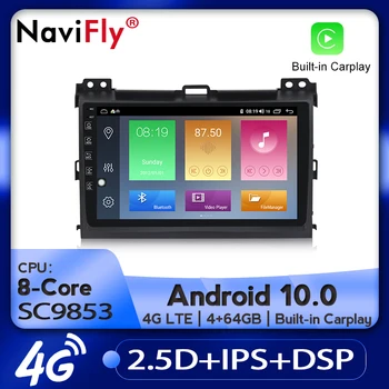 

NaviFly Car Radio Multimedia video player GPS navigation Android 10.0 4GB+64GB For Toyota LAND CRUISER Prado 120 2003-2009