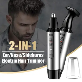 

2 In 1 Electric Nose Trimmer Rechargeable Ear Nose Hair Cutter Face Care Beard Shaver Nose Ear Knife Personal Care Tools For Men