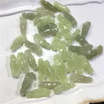 

Natural Hetian jade carvingl pendant DIY bracelet accessories
