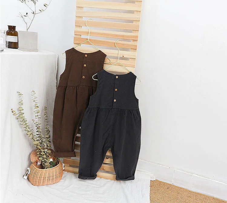 

2019 Korean Style Girls Boys Corduroy Overall Autumn Fashion Baby Long Pants Kids Clothes 1-6 years